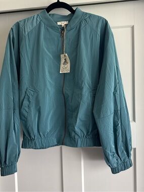 NWT Easel Teal Lightweight Bomber Jacket